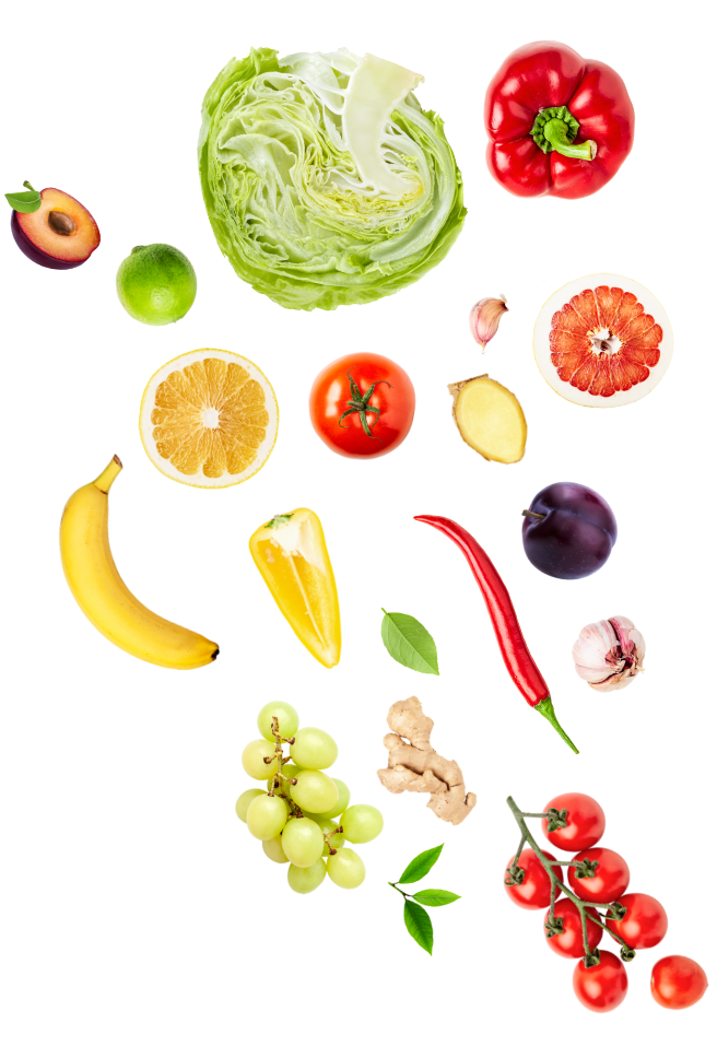 vegetable and fruit composition